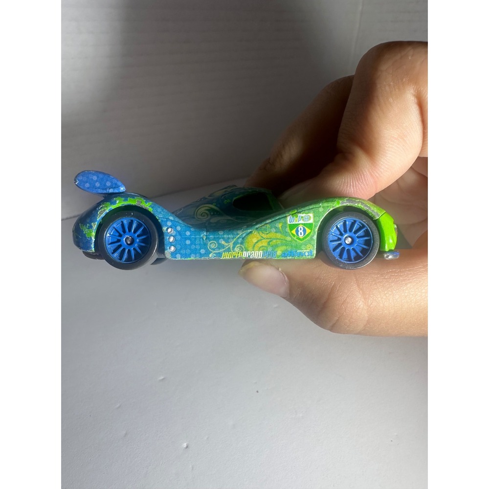 Disney Pixar Cars Carla Veloso World Grand Prix Diecast Toy Car #8 Green Blue - Picture 5 of 9